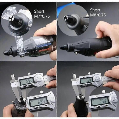 (01)RYRA M7/M8 0.3-3.2mm Multi Drill Chuck Keyless For Dremel Rotary Tools Drill Bit Chucks Adapter 1