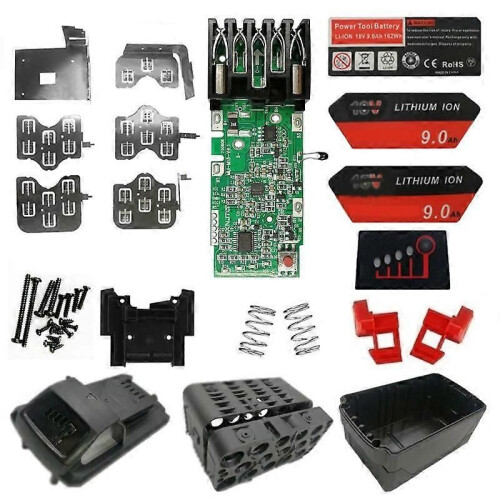 (3Layer15Hole9AhLabel)M18 Li-ion Battery Plastic Case PCB Charging Protection Circuit Board Shell For 1