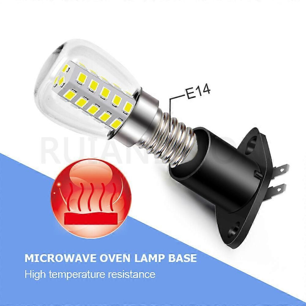 Ampoule Pour Four à Micro-ondes Z187 - 25W, 250V, Culot E14 - Lot De 2, Blanc Chaud - Compatible Samsung, Panasonic, Etc. - 11