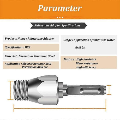 Adaptateur de perceuse à percussion électrique à filetage M22 (conjoint) Mandrin de perceuse à percussion 2