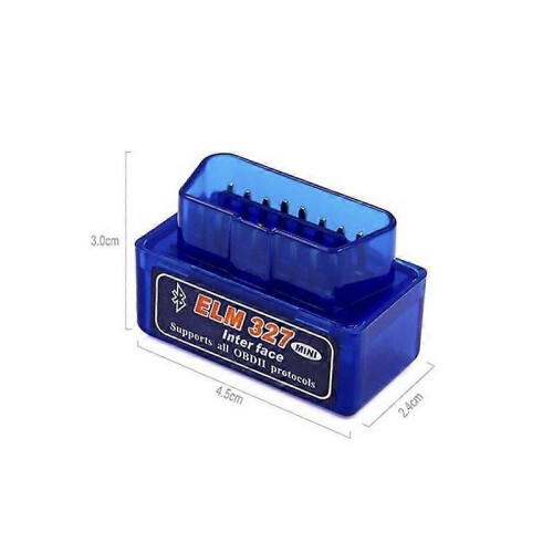 (Blå V2.1)Mini Bluetooth ELM327 V2.1 V1.5 Auto OBD Scanner Code Reader Tool Bildiagnosverktyg Super 1