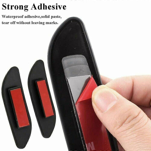 2Pcs Black Plastic Shell Glass Blind Spot Rectangular Mirror Auto Wide Angle Convex Rear Side View Car 2
