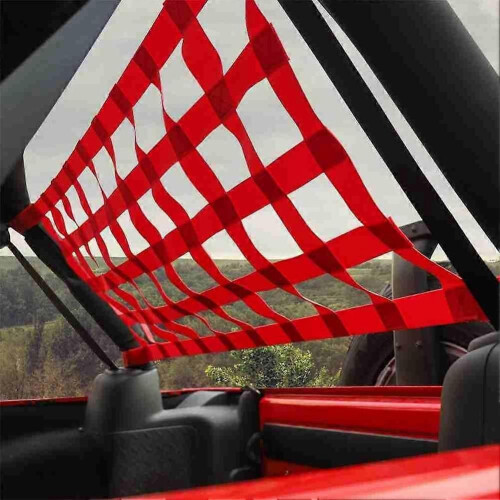 Filet de rangement multifonction pour toit de voiture (rouge) 2