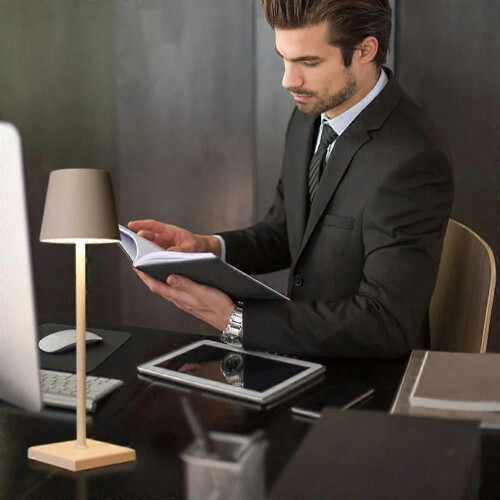 (white 5200mAhchangeable)5200mAh Creative Office Restaurant Bar Table Rechargeable Study Reading Touch 2
