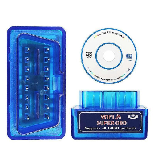 (WIFI V1.5 Blue)ELM327 WIFI 1.5 OBD2 Diagnostic Interface WIFI ELM 327 V1.5 Auto OBD Code Scanner Reader 2