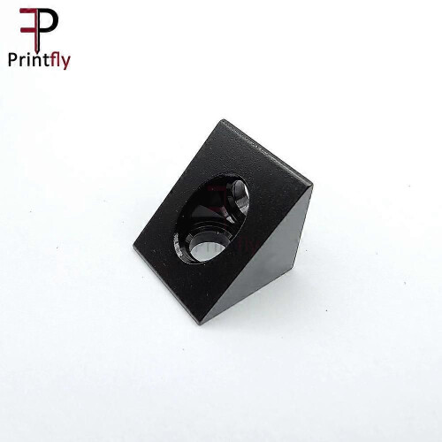 (Silver2PCS)V-slot Black Angle Corner Connector 90 Degree Angle Bracket For Openbuilds Cnc Mill 3d Printer 2