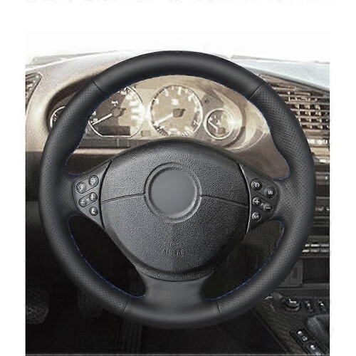 (red hollow2)Bioeon Black PU Artificial Leather Steering Wheel Cover Braid for M5 E39 M3 E36 E38 E31 1