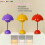 Lampe de table rechargeable créative nordique en forme de bourgeon de fleur, interrupteur tactile en 3