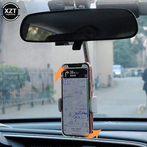 (blanc) Support de support de support de support de rétroviseur de voiture pour téléphone portable GPS 1