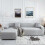 Stretch-Sofabezug, YSTP Ecksofabezug, für 3-Sitzer-Sofa oder L-förmiges Sofa, Hellgrau, 190-230 4