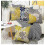 Cushion Cover - Linen - Set of 4 - Grey - Square - Boho Pattern - 45x45cm 3