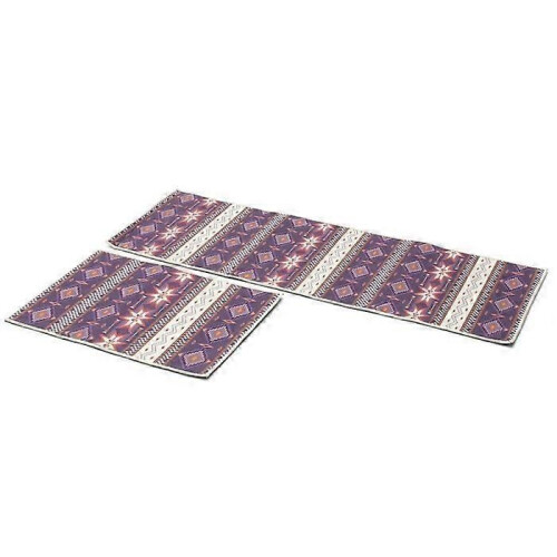 Set di 2 tappetini da cucina - Blu - 40 x 60 cm e 40 x 120 cm 2