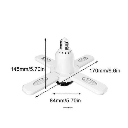 Plafonnier LED pliable coloré à 4 feuilles E27, musique, Bluetooth, audio, télécommande, éclairage de 2