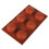 Bakform - CA486 - Half Ball Sphere - Silikon - 30x17,5x3,5 cm - Brun 2