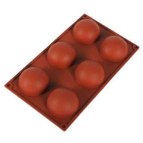 Bakform - CA486 - Half Ball Sphere - Silikon - 30x17,5x3,5 cm - Brun 1