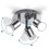 TEMPSA 3-Light LED Swivel Ceiling Light 3xGU10 Adjustable Lighting Angle in Chrome Silver - Without 3