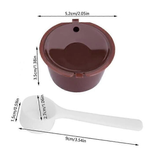 Capsules rechargeables réutilisables de taille JAUNE, 5 pièces, dosettes pour Nescafé Dolce Gusto, machine 2