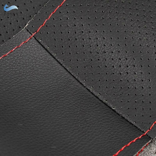 (vit linje)För BMW M Sport 1 3-serie M3 E90 E92 E93 E81 E82 E87 X1 E84 DIY Handsydd perforerad 2