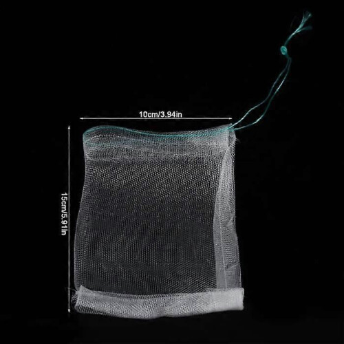 Nylon fruktskyddspåse - E - 100st - Vit - 15 * 10cm 2