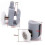 16st Justerbar Roller Dual Roller Caster Wheel Duschdörr Badrum 23mm2x8st 3