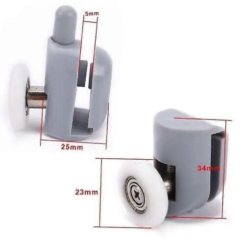 16st Justerbar Roller Dual Roller Caster Wheel Duschdörr Badrum 23mm2x8st 2