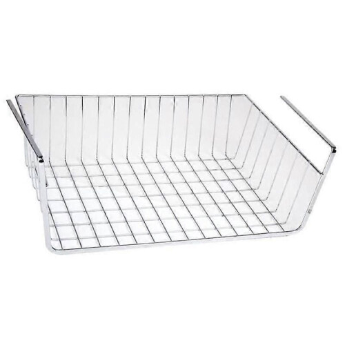 Under Shelf Storage Basket For Shelf Bookcase Kitchen Cupboard - Silver 1
