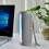 Enceinte Bluetooth portable sans fil, caisson de basses 10 W, LED colorée, gris 4