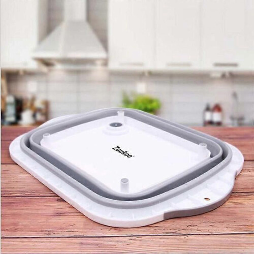 Multifunction Foldable Cutting Board Drain Basket Dishwashing Basin Vegetable Basin 3 in 1 Plastic Sink 1