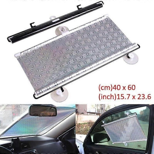 SunshadeAutomatic retractable car sunshadetelescopic curtain for side window - Type Black 1