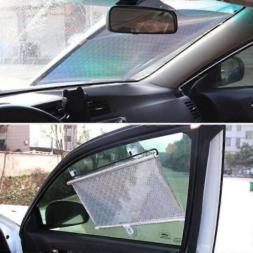 SunshadeAutomatic retractable car sunshadetelescopic curtain for side window - Type Black 2