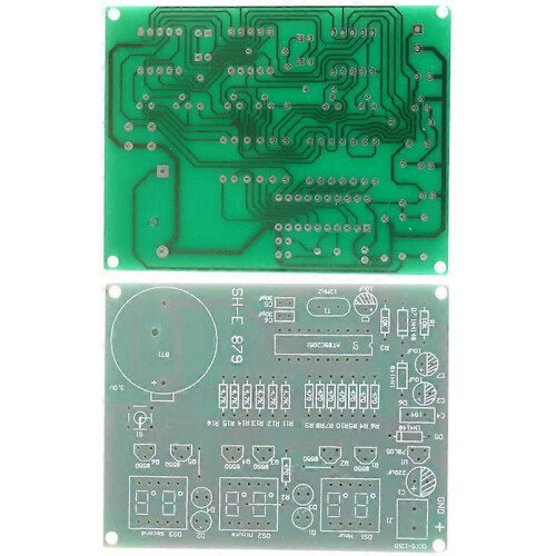 6-Digit DIY Digital Electronic Clock Kit AT89C2051 Chip Alarm Clock Kit PCB Soldering Practice Learning 1