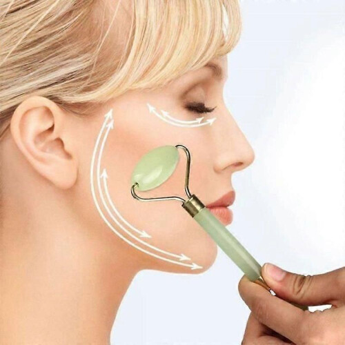Jade Roller and Gua Sha Set Jade Roller Skin Roller Massager Slimming Tool for Your Face 1