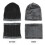 Vbiger Men Winter Warm Stickad Hat and Scarf Set Black 3