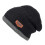 Vbiger Men Winter Warm Stickad Hat and Scarf Set Black 4
