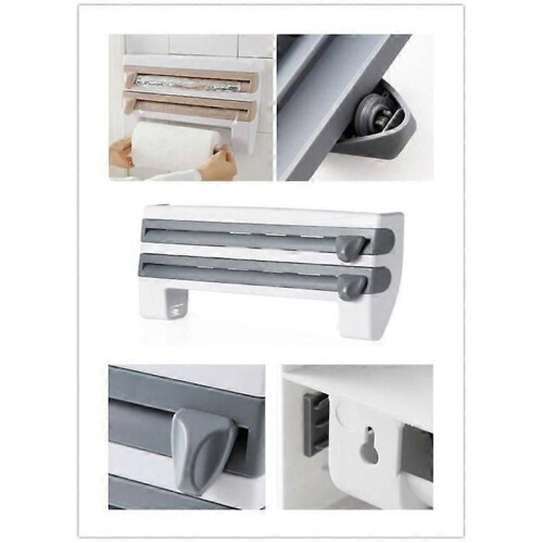 Grå stödpapper Sopalinfilm Aluminium Kök Lättskärningsvägg 2
