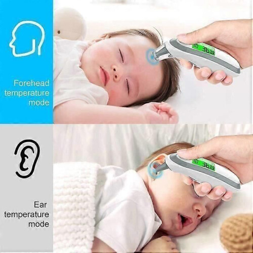 Termometro a infrarossi per fronte e orecchio, termometro auricolare digitale medico professionale per 1