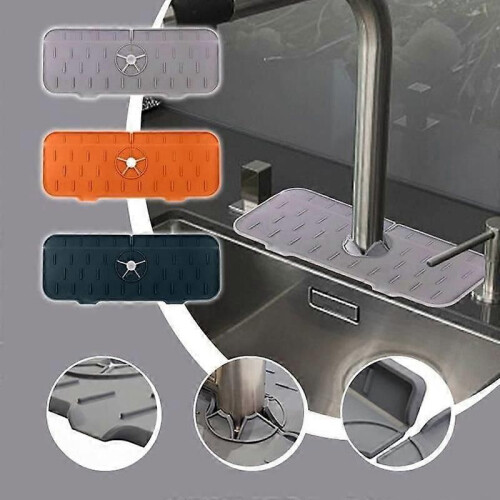 Faucet Mat Splash Catcher Silicone Protector for Kitchen Bathroom Sink 1