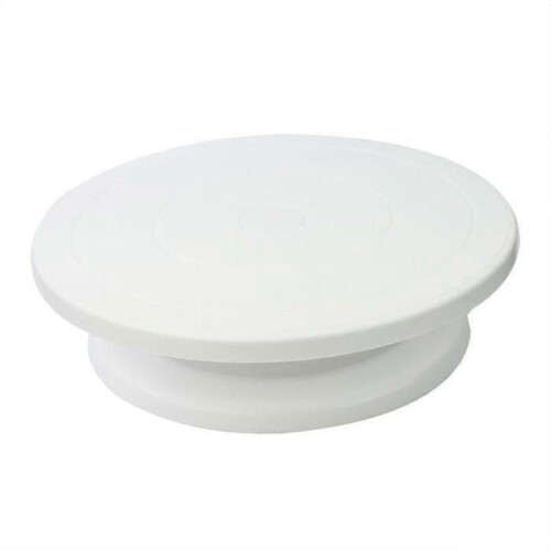 Tårtställ - Ej specificerat - Roterande bricka - Plast - Diameter 280mm - Vit 1