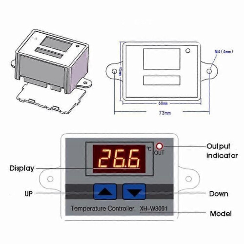 Thermostat LCD TEMPSA-50110C 220 V avec sonde et régulateur de température 2
