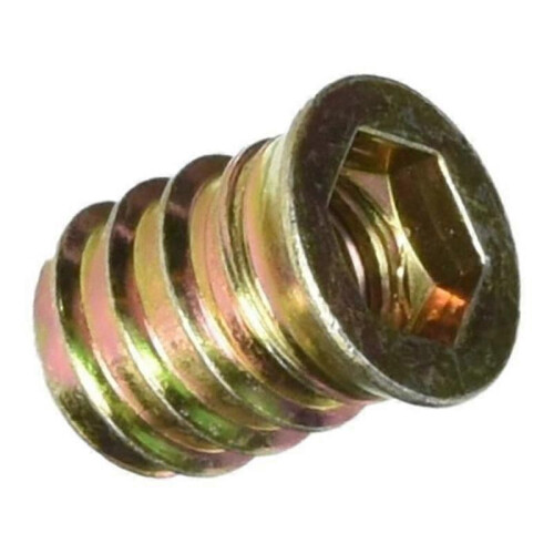 Lot de 5 inserts filetés M10 x 20 mm pour bois 1