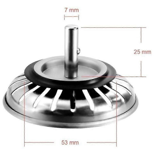 Diskbänksfilter - Rostfritt stål - Set om 2 - Diameter 80 mm - Tjocklek 05 mm - Silver 2