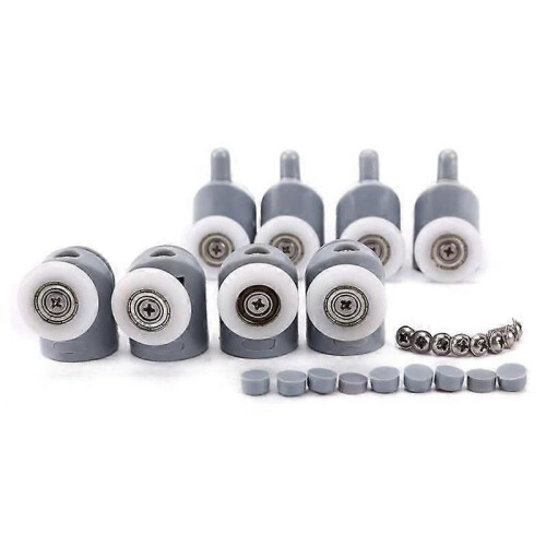 8x Adjustable Roller Dual Roller Caster Wheel Shower Door Bathroom Roller Diameter 25mm 1