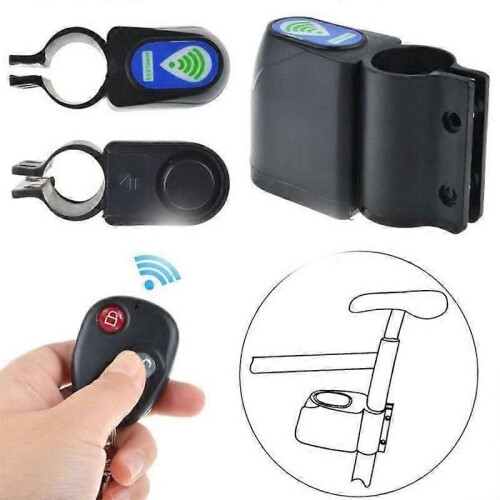 Antivol pour vélo, éclairage, télécommande, cadenas, alarme, noir 1