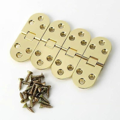 4PCS Brass Hinges with Screws for Folding Table 2