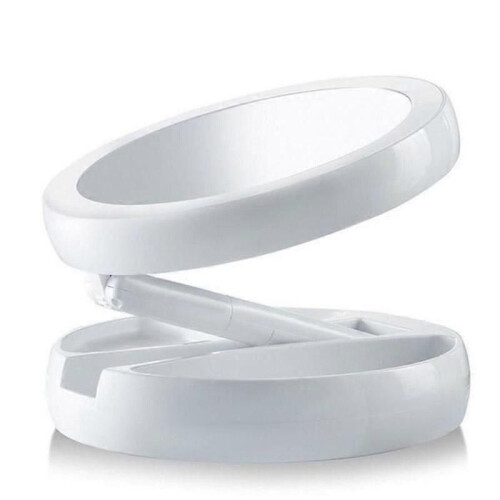 My Retractable Mirror The Double Sided Lighted Vanity Mirror 10x Magnification 2