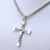 Collana con ciondolo a croce - Lega d'argento e cristallo - Gioielli da uomo 2