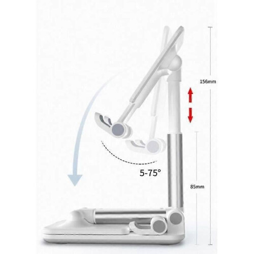 Supporto per telefono e tablet con altezza e angolazione regolabili, supporto portatile per telefono 1