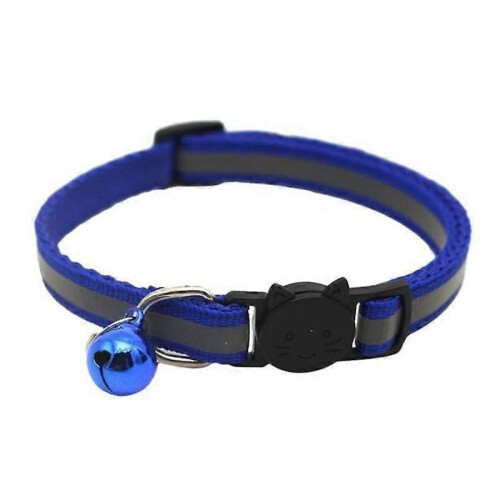 PACK 6 Reflective Safety Quick Release Cat Collars with Bell - Adjustable 19-32cm DN2030 1