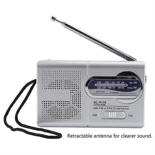 AM FM Compact Transistor Player Radio - Mini Pocket Multifunctioneel - Ingebouwde luidspreker - Telescopische 1