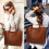 Women's PU Leather Handbag - Brown - Shoulder Bag - Soft and Durable 2